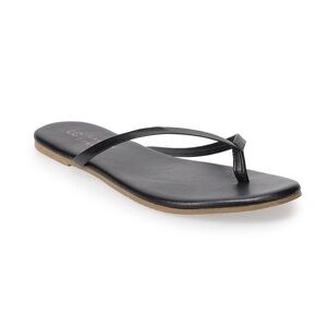 🆕Lauren Conrad Sandal Flip Flop Black Size 5